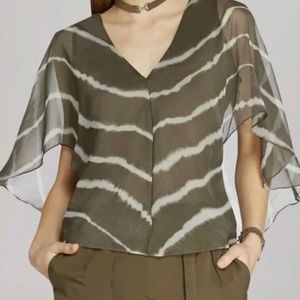 Halston Heritage Tie-Dye Hankerchief Top